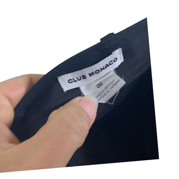 Club Monaco Black Career Dress Straight Leg Pants Size 00 - Picture 3 of 9